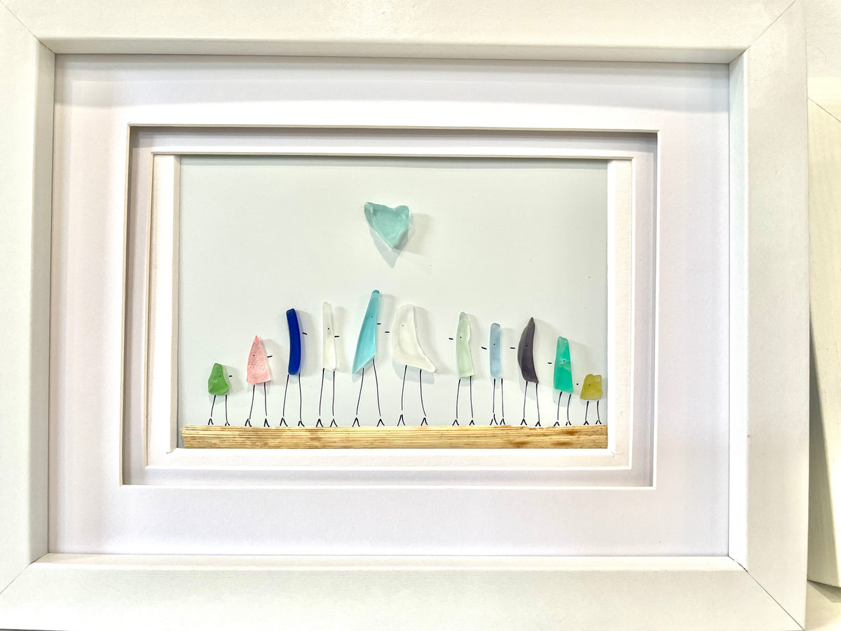 5x7 Family Frame Sea Glass Frames